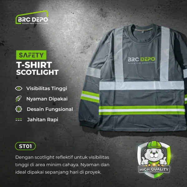 kaos safety 79 Safety T-Shirt Scotlight - BRC Depo